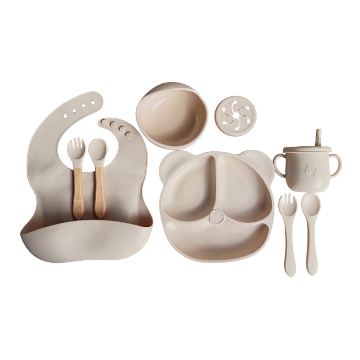SET DE ALIMENTACIÓN COMPLEMENTARIA ESTILO OSO 10 PIEZAS