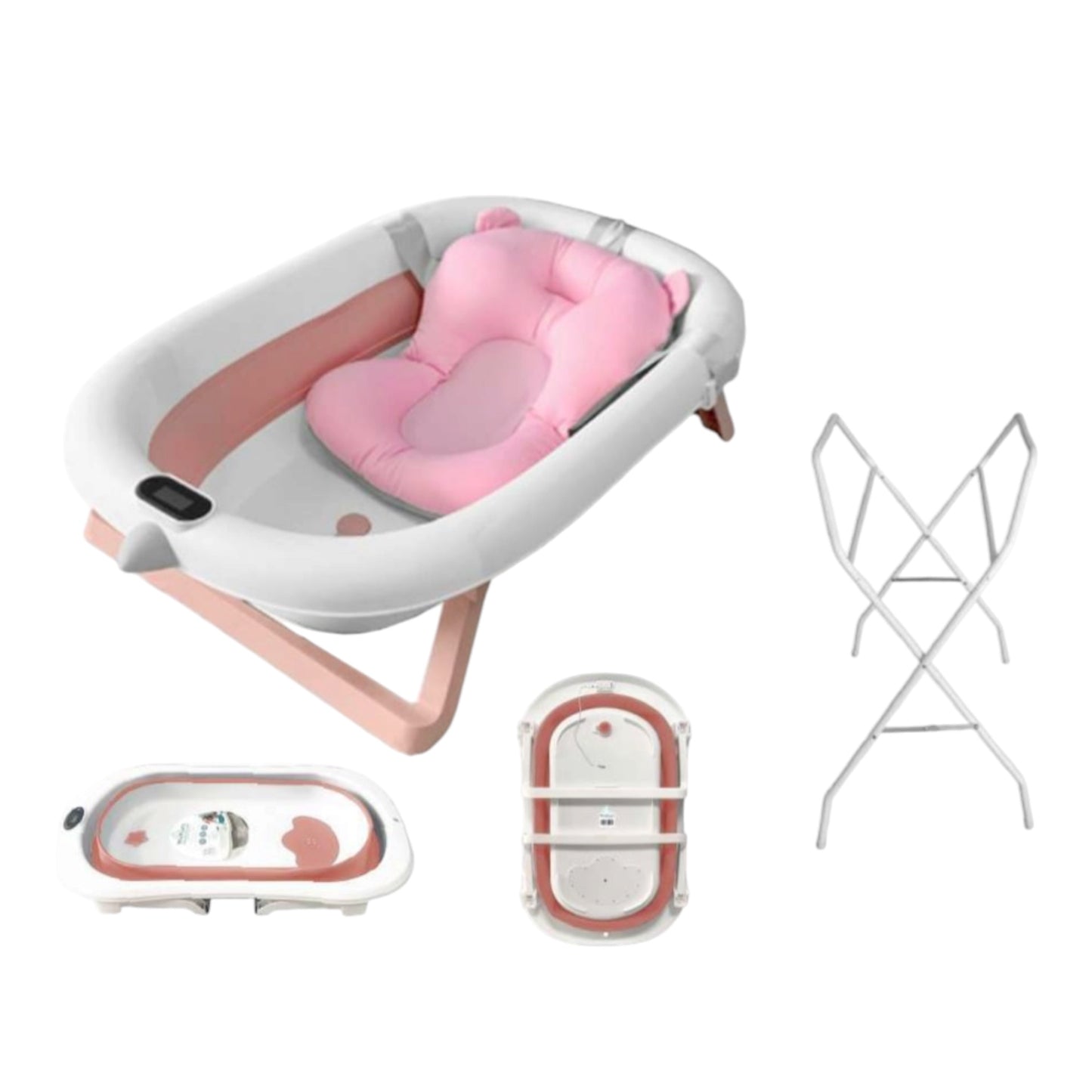 Bañera con soporte plegable