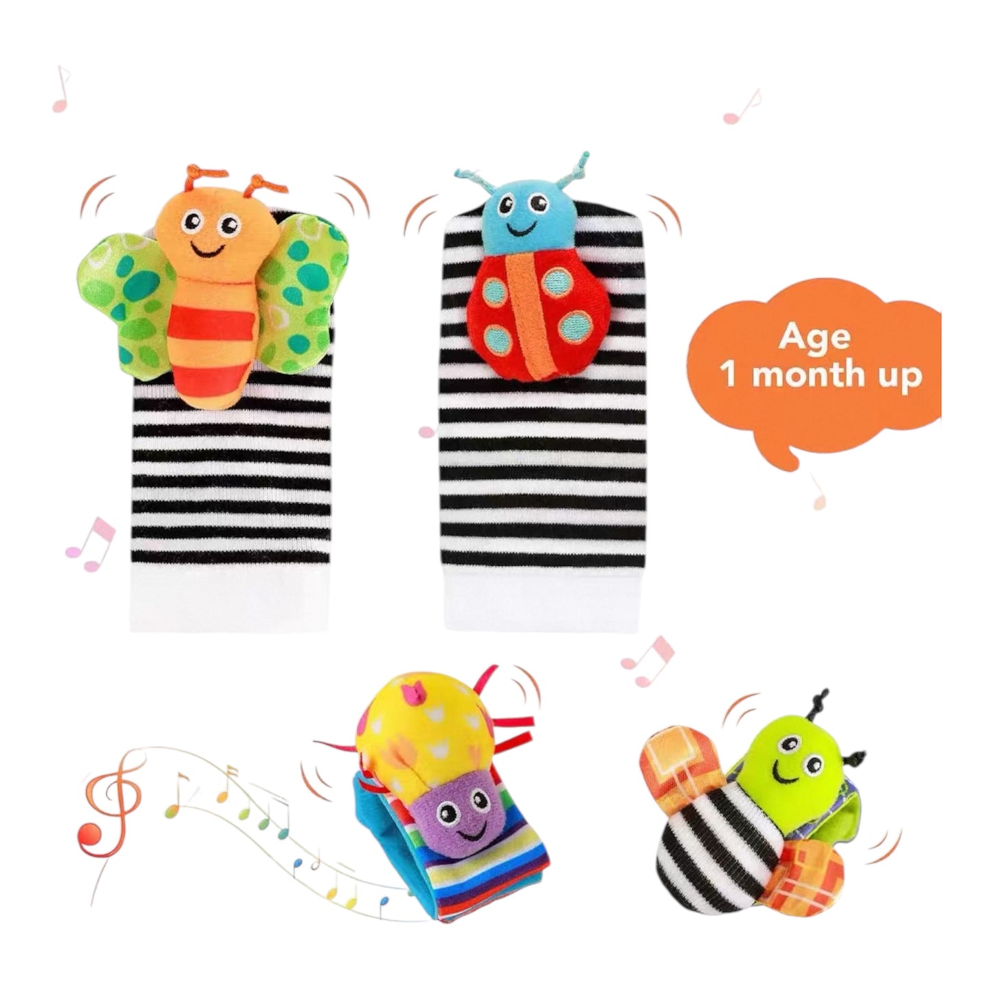 SET DE MEDIAS Y MUÑEQUERA CON SONIDOS (interactivas)