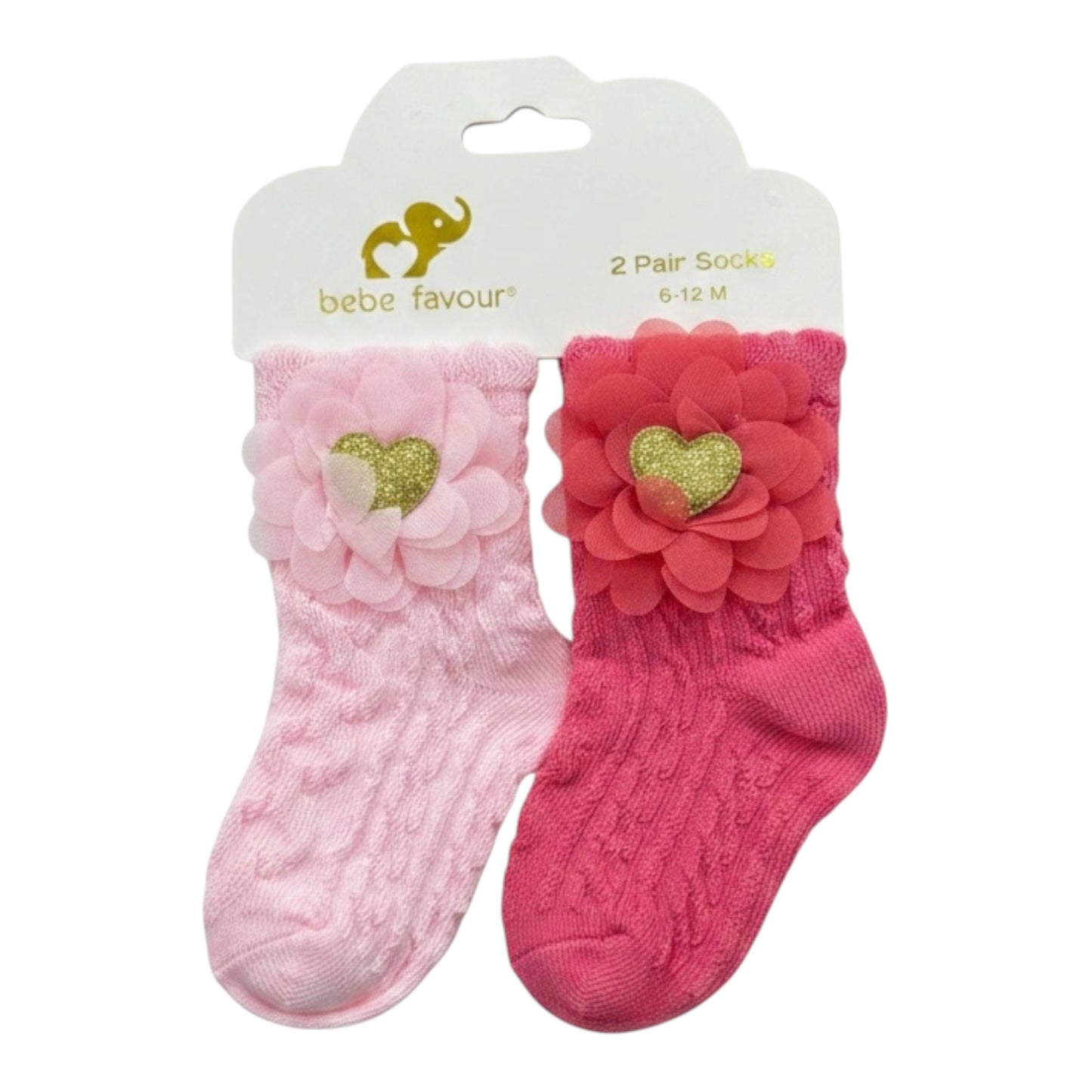 Calcetines Decorados con Flores para Bebés