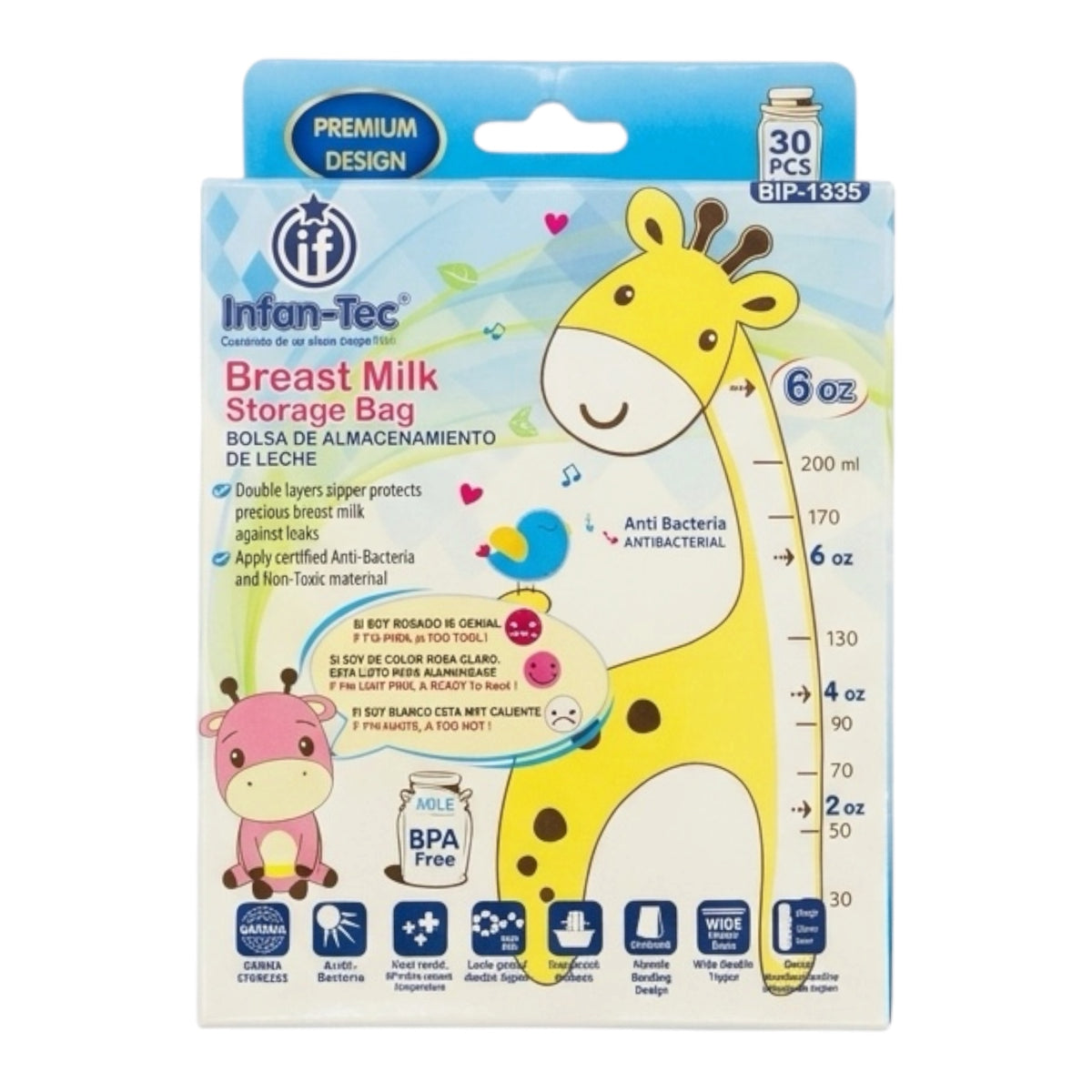 Bolsas de almacenamiento de leche materna