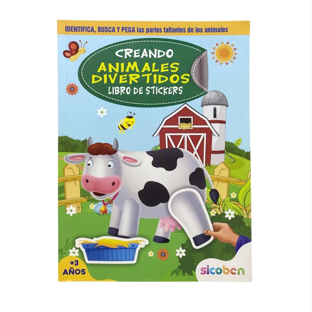 Libro de stickers educativo Acüchichi con ilustraciones de granja para niños mayores de 3 años