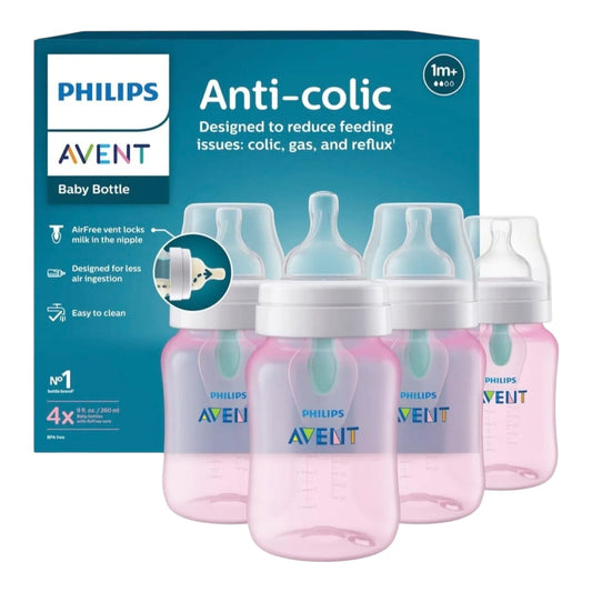 Set de 4 biberones anti cólicos philips avent