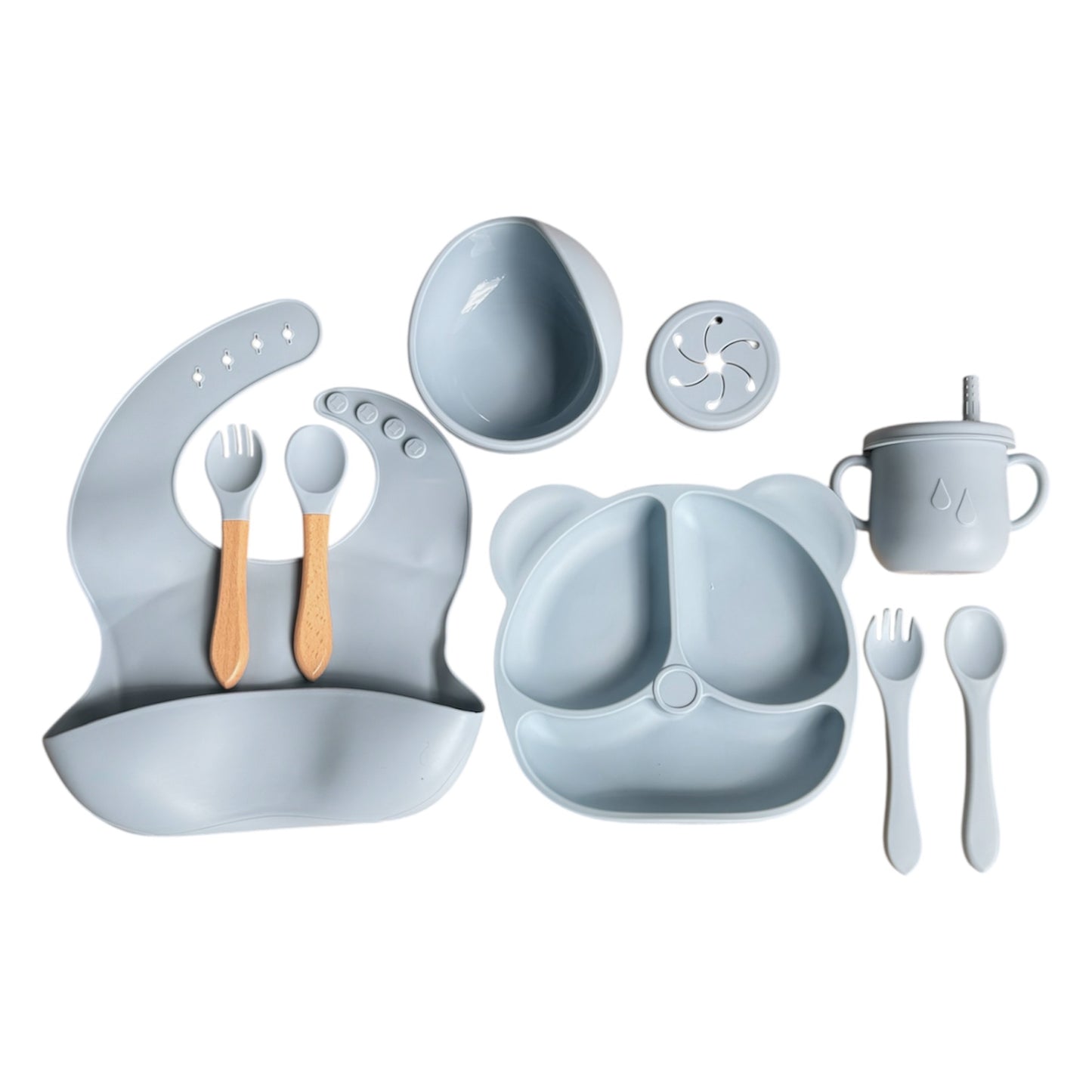 SET DE ALIMENTACIÓN COMPLEMENTARIA ESTILO OSO 10 PIEZAS