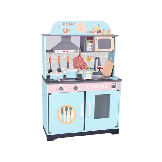 COCINA DE MADERA AZUL