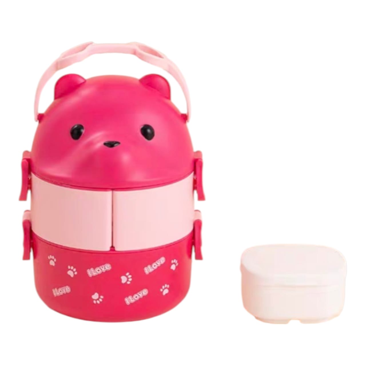 Lonchera Infantil De Dos Niveles Con Diseño De Oso
