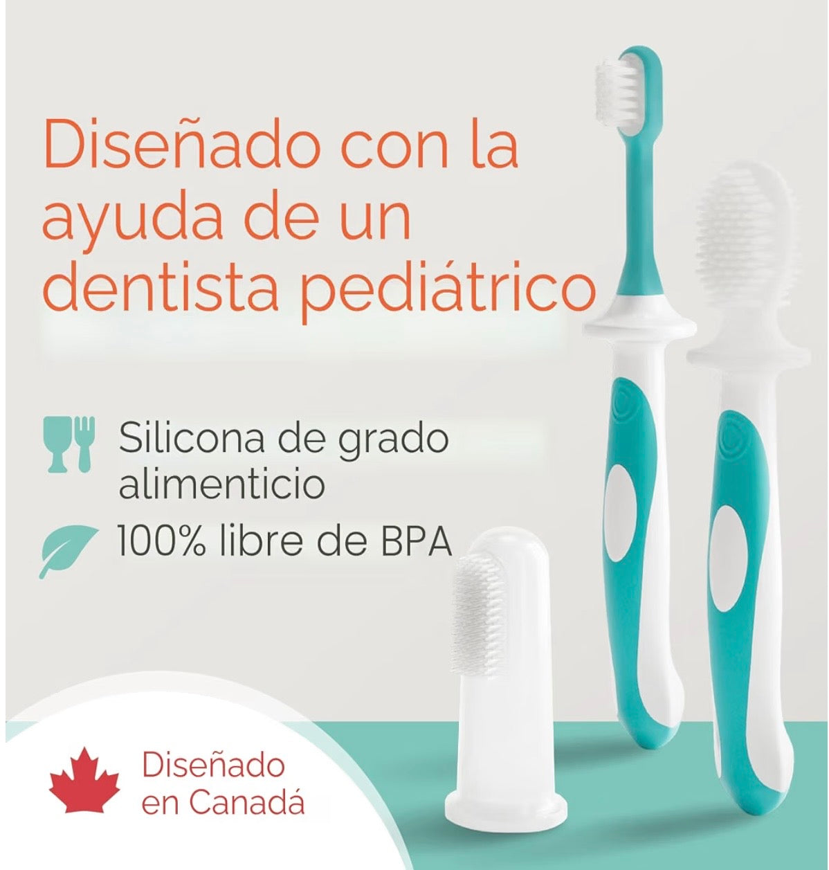 Juego de cepillo de dientes 0-2 años LIBRE DE BPA