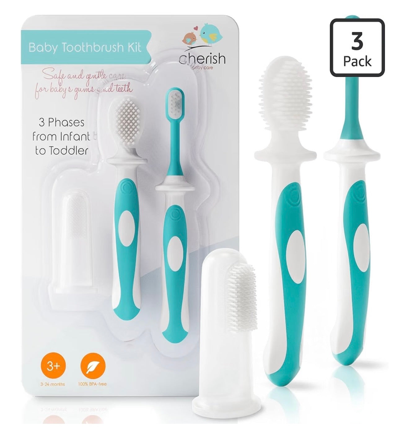 Juego de cepillo de dientes 0-2 años LIBRE DE BPA
