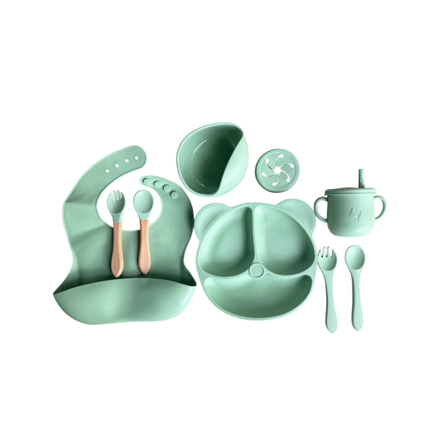 SET DE ALIMENTACIÓN COMPLEMENTARIA ESTILO OSO 10 PIEZAS