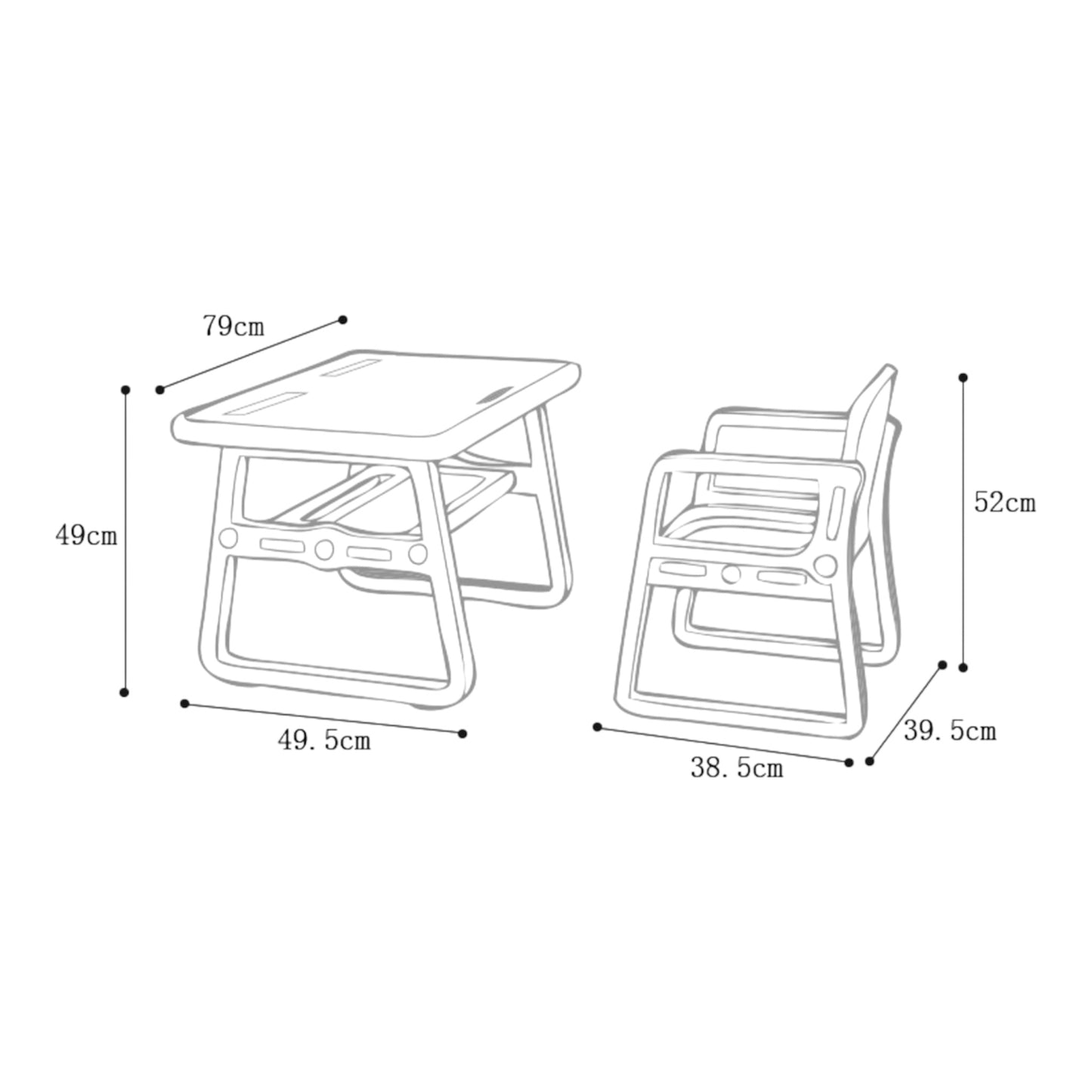 MESA DE ACTIVIDADES Y TAREAS CON SILLA.