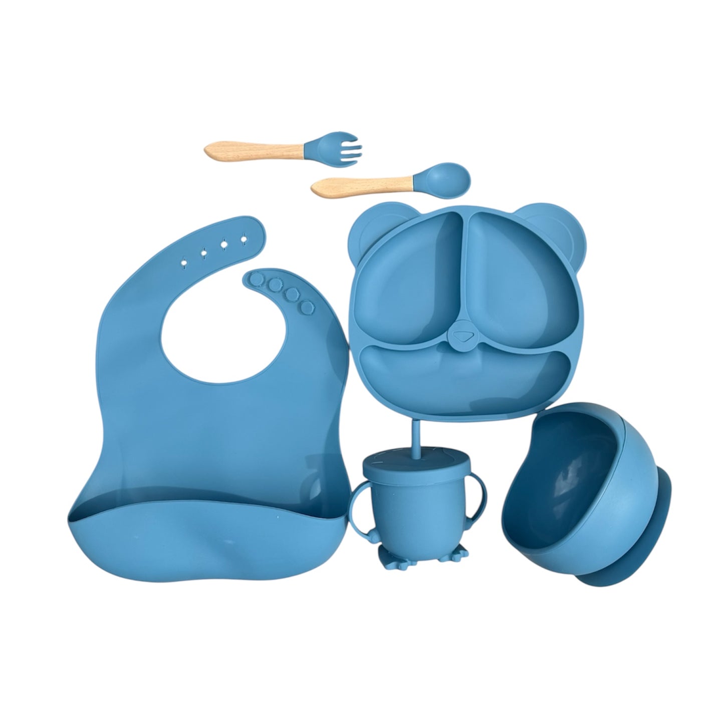 SET DE ALIMENTACIÓN COMPLEMENTARIA ESTILO OSO 7 PIEZAS