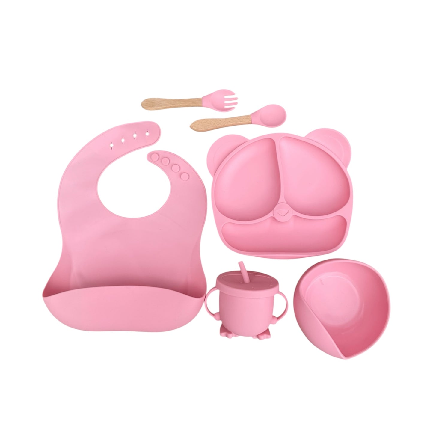 SET DE ALIMENTACIÓN COMPLEMENTARIA ESTILO OSO 7 PIEZAS
