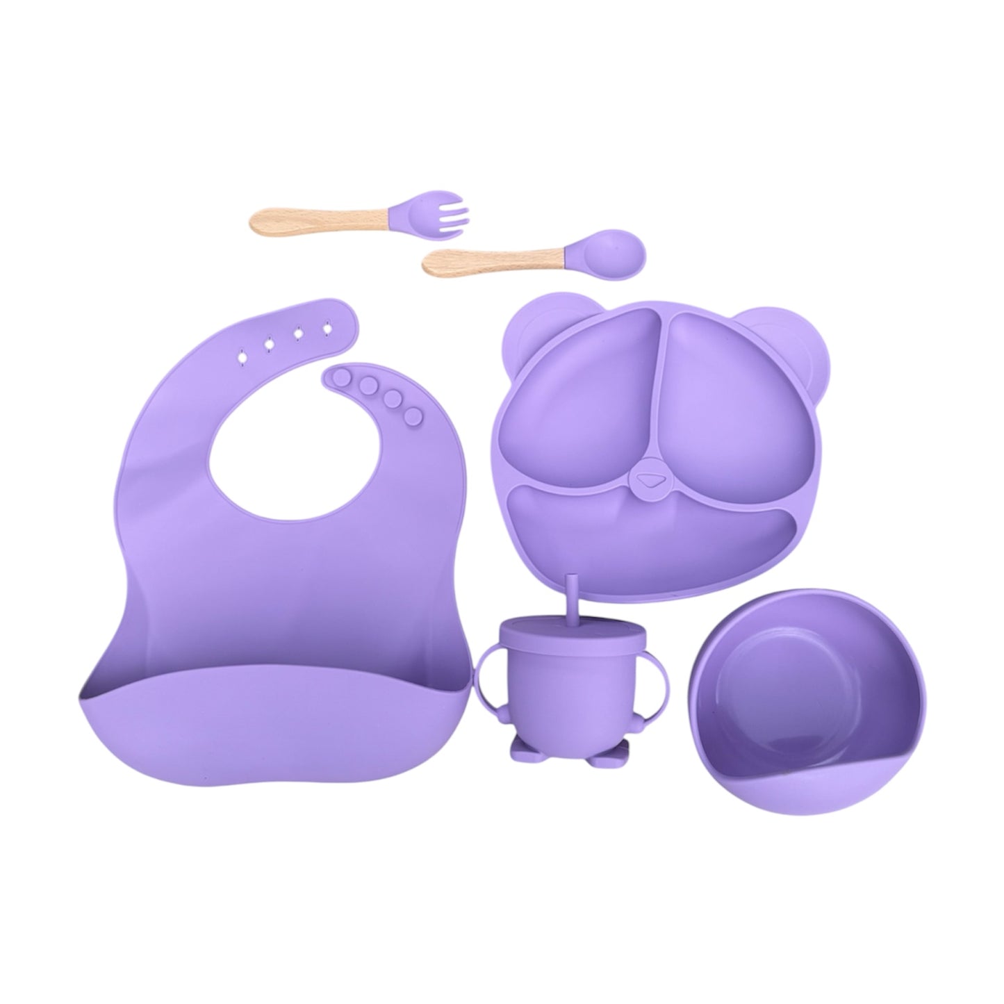 SET DE ALIMENTACIÓN COMPLEMENTARIA ESTILO OSO 7 PIEZAS