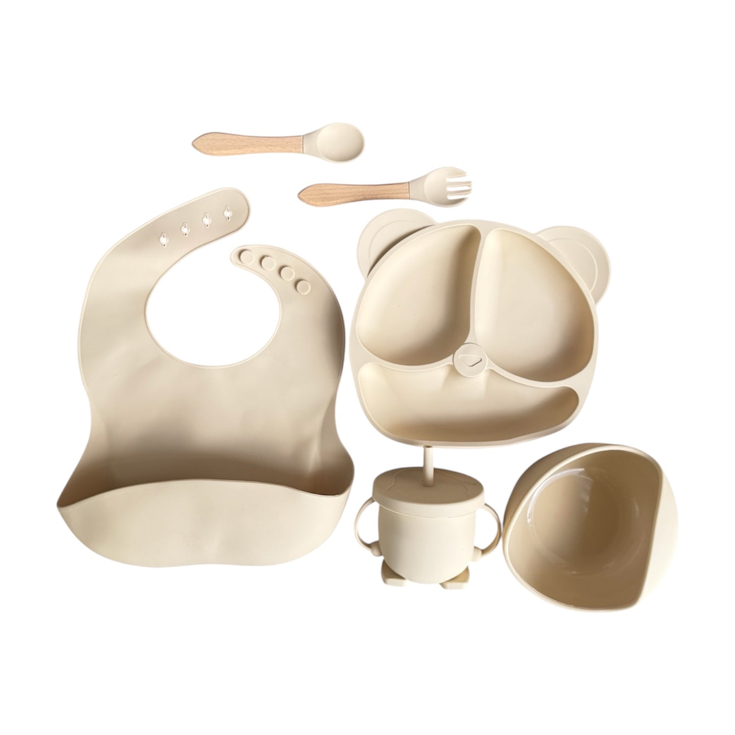 SET DE ALIMENTACIÓN COMPLEMENTARIA ESTILO OSO 7 PIEZAS