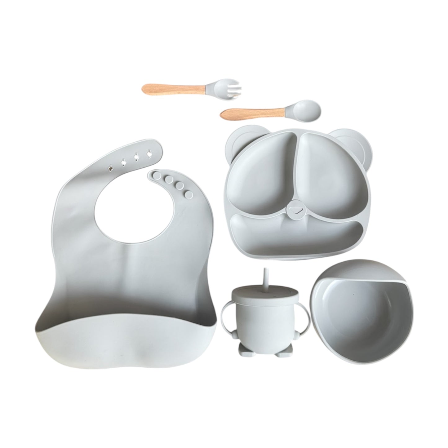 SET DE ALIMENTACIÓN COMPLEMENTARIA ESTILO OSO 7 PIEZAS