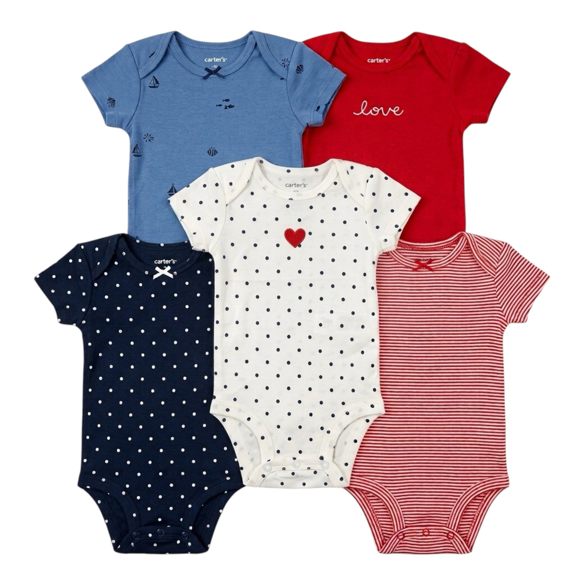 Set de 5 bodys carter's
