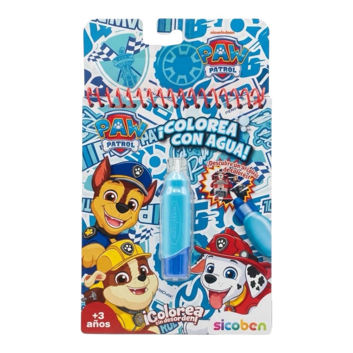 Colorea con agua paw patrol