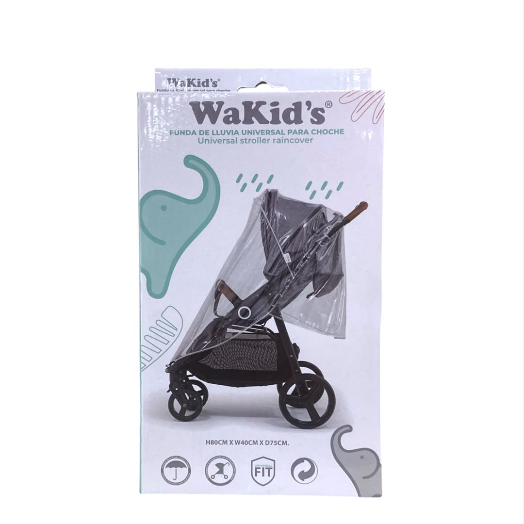 Funda de lluvia universal transparente Acüchichi WaKid's para coche de bebé, resistente al viento y la nieve.