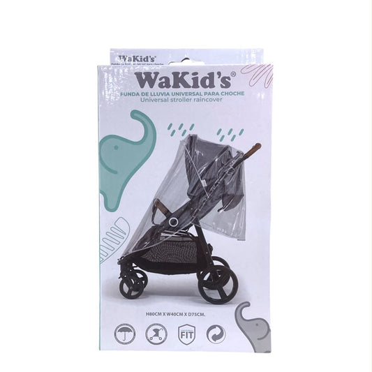 Funda de lluvia universal transparente Acüchichi WaKid's para coche de bebé, resistente al viento y la nieve.