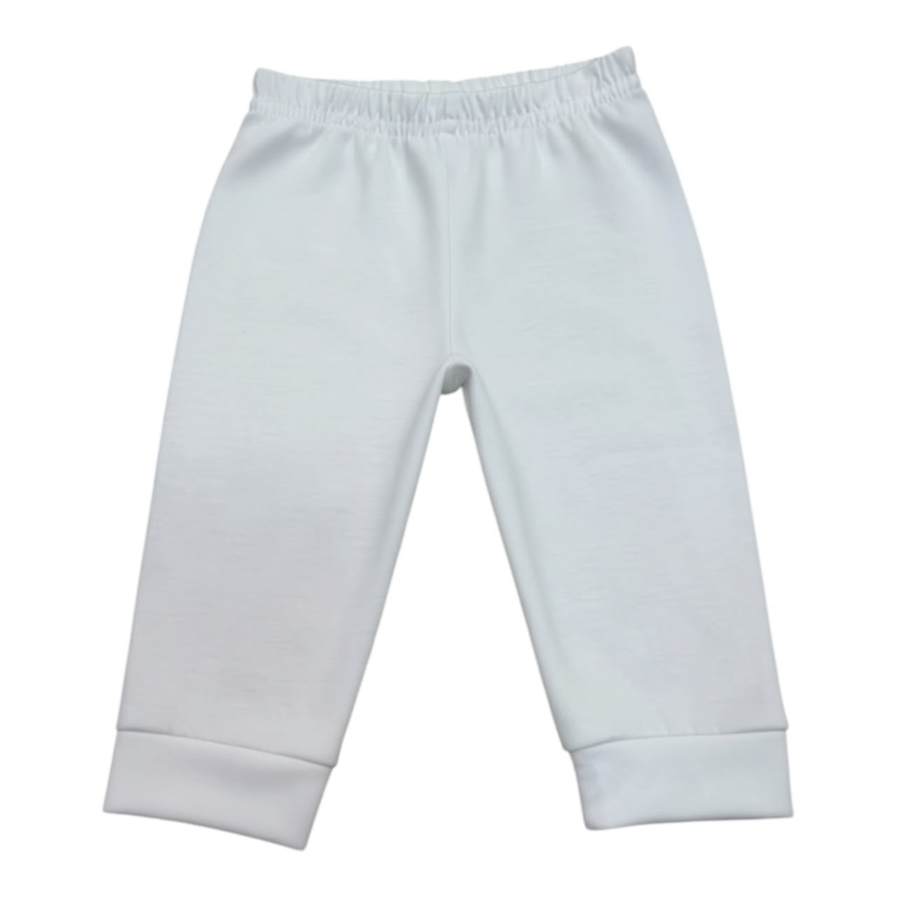 Pantalón casual blanco para bebé de Acüchichi con cintura elástica y puños acanalados en tejido suave y cómodo