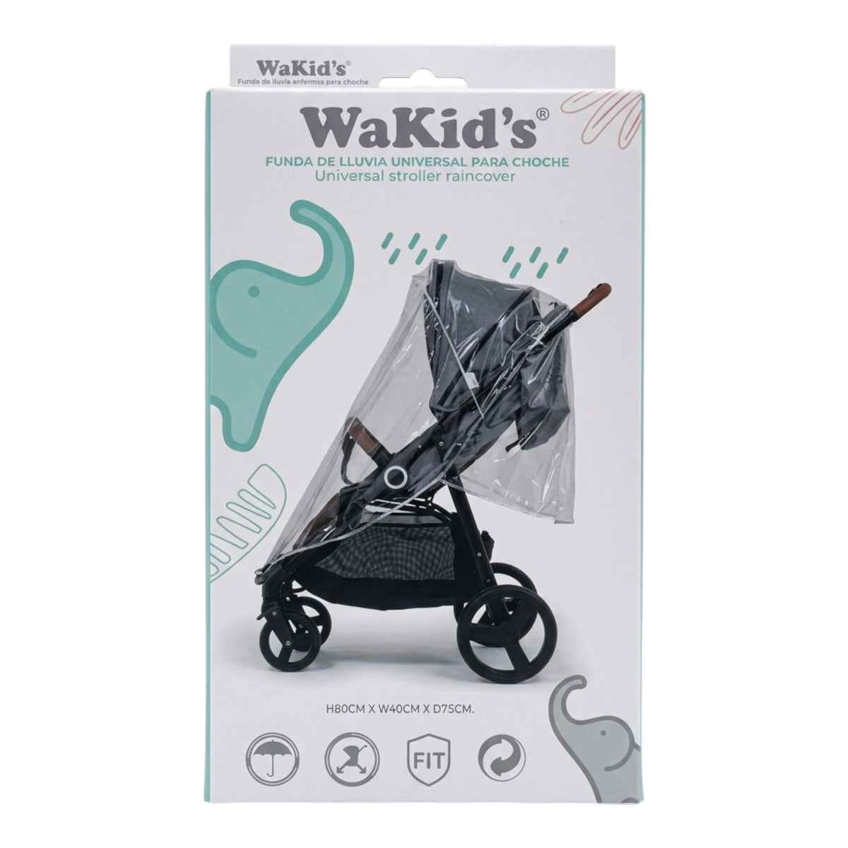 Funda De Lluvia Universal Para Coche De Bebé WaKid's