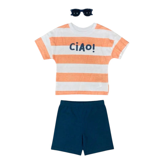 conjunto de niños con lentes